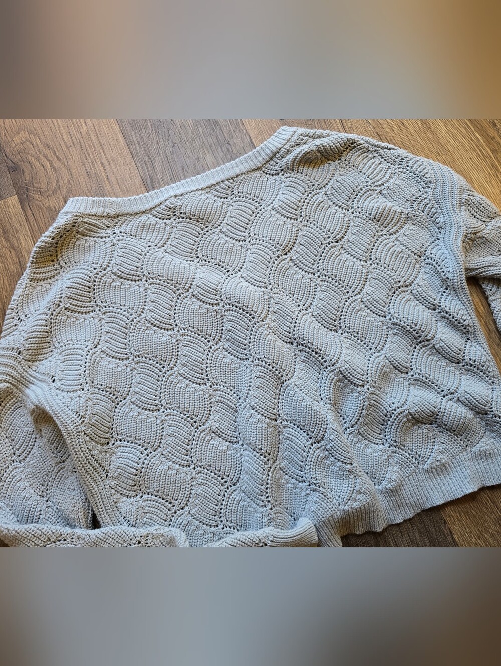 Sincerly Jules Light Blue Crochet Knit Button-Front Sweater - Picture 5 of 5